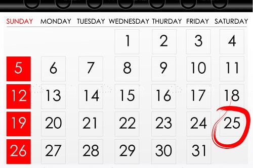 Calendar Sheet with Highlighted Date Calendar Sheet with Highlighted Date